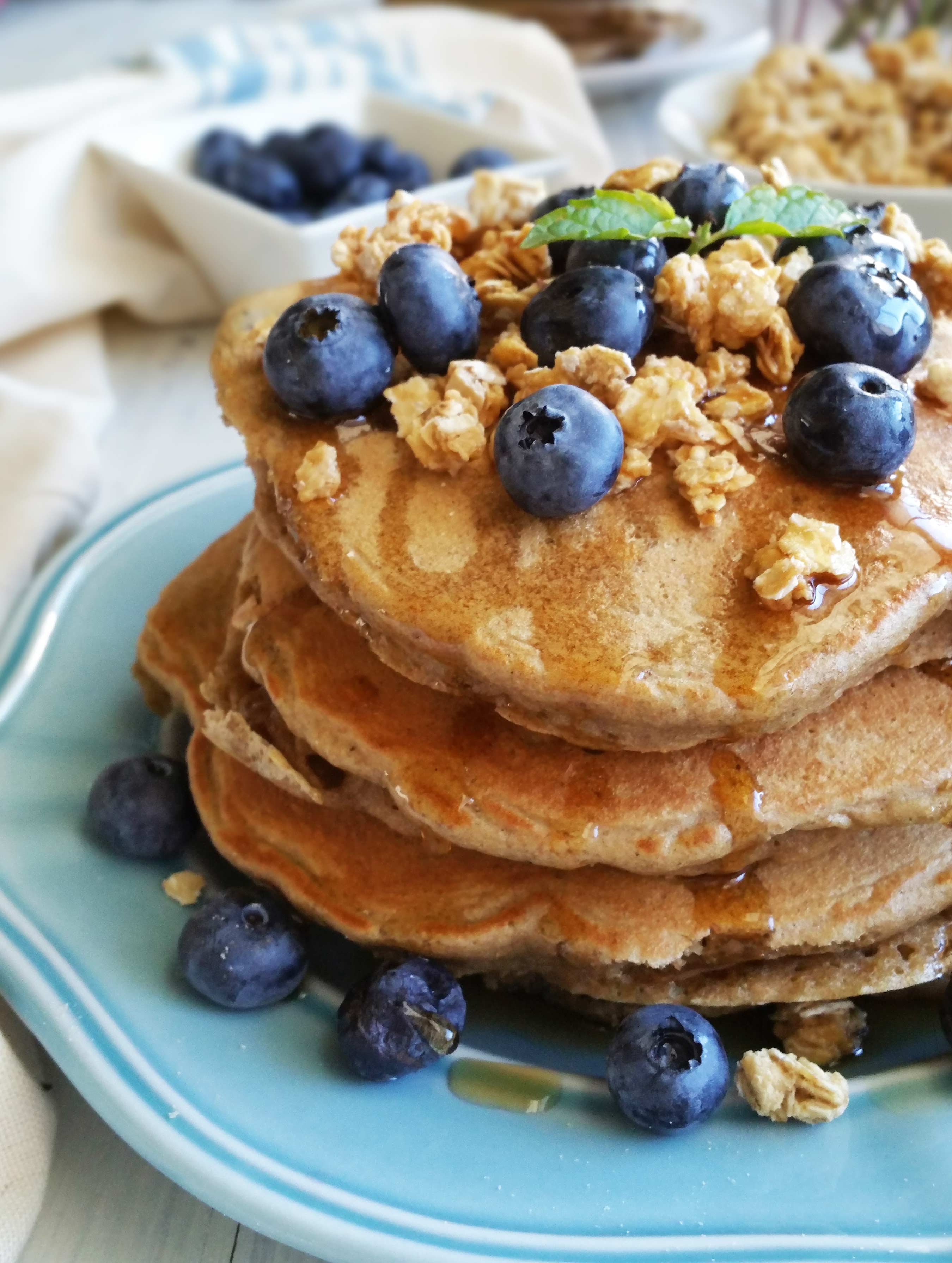 Blueberry-Granola-Pancakes