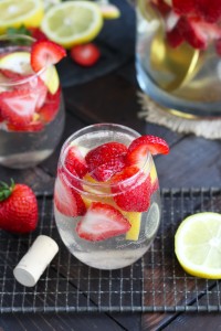 This Strawberry Lemon White Wine Sangria is so refreshing and perfect for entertaining.