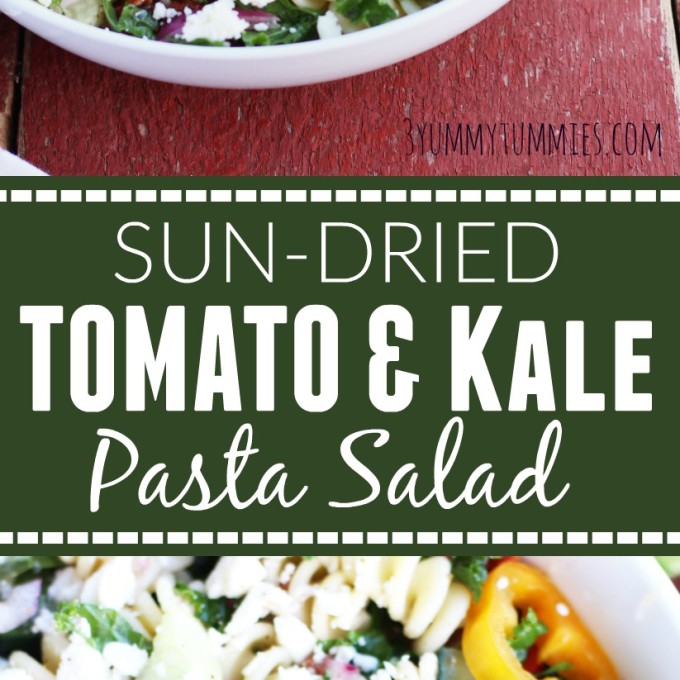 SunDried Tomato and Kale Pasta Salad 3 Yummy Tummies
