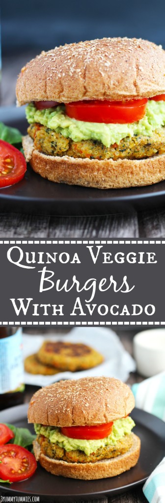 Quinoa Veggie Burgers with Avocado