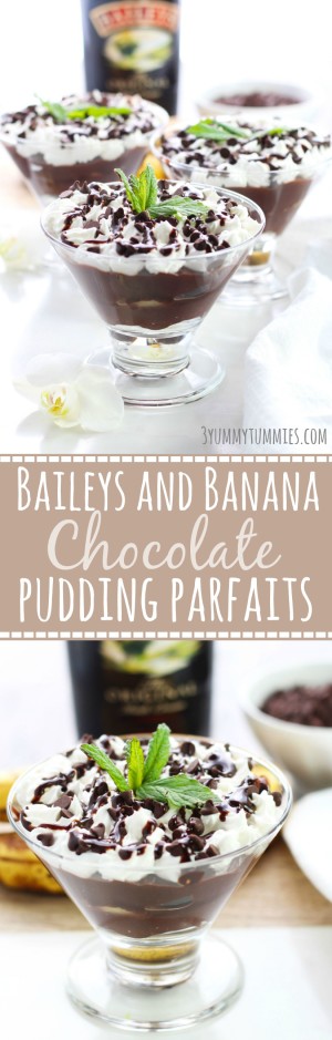 Baileys And Banana Chocolate Pudding Parfaits 3 Yummy Tummies