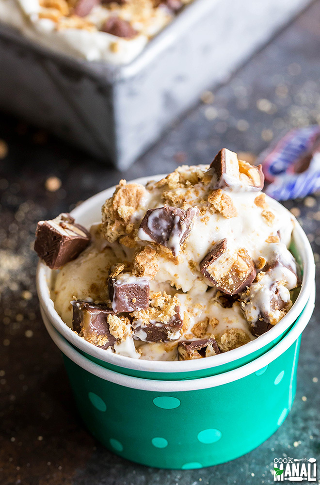 Snickers Cheesecake Ice Cream Via Cook With Manali