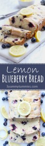 Lemon Blueberry bread with fresh juice and berries and an easy lemon glaze.