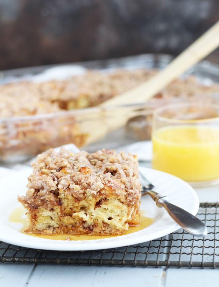 Pumpkin Cinnamon Roll French Toast Bake 3 Yummy Tummies