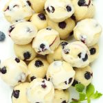 These Blueberry Pancake Bites with a maple glaze are the perfect grab-and-go breakfast for busy mornings.