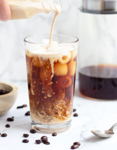 This Pumpkin Cream Cold Brew is the perfect way to kick off your favorite fall flavor.  It tastes like the one from Starbucks and you can make your own cold brew or buy it already made for a quick and easy pumpkin fix.