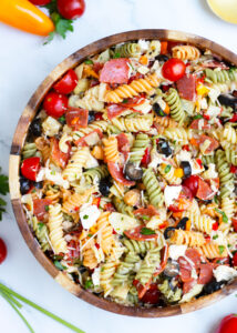 This Italian Pasta Salad is always a hit with grape tomatoes, mozzarella, pepperoni, olives and artichokes. A bit of everything bagel seasoning really adds a special touch to this potluck favorite.